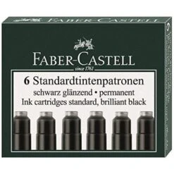 Graf Von Faber-Castell Ink Cartridges In Permanent Black - Pack Of 6