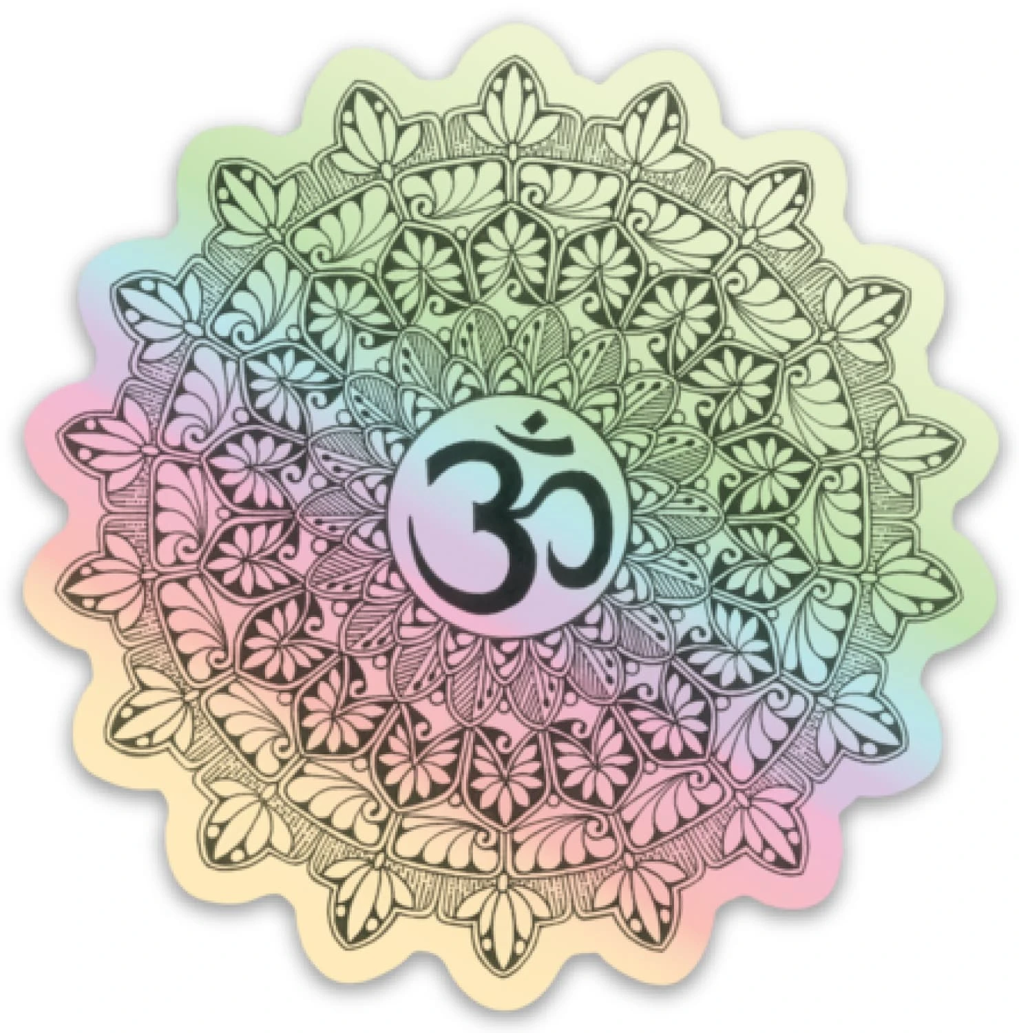 Holographic Mandala Sticker By Shweta Jain 1 Holographic Mandala Sticker By Shweta Jain
