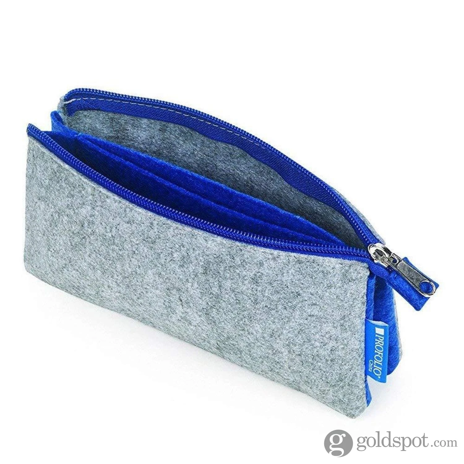 Itoya Profolio Small Midtown Pouch In Gray And Blue 2 Itoya Profolio Small Midtown Pouch In Gray And Blue - Image 2