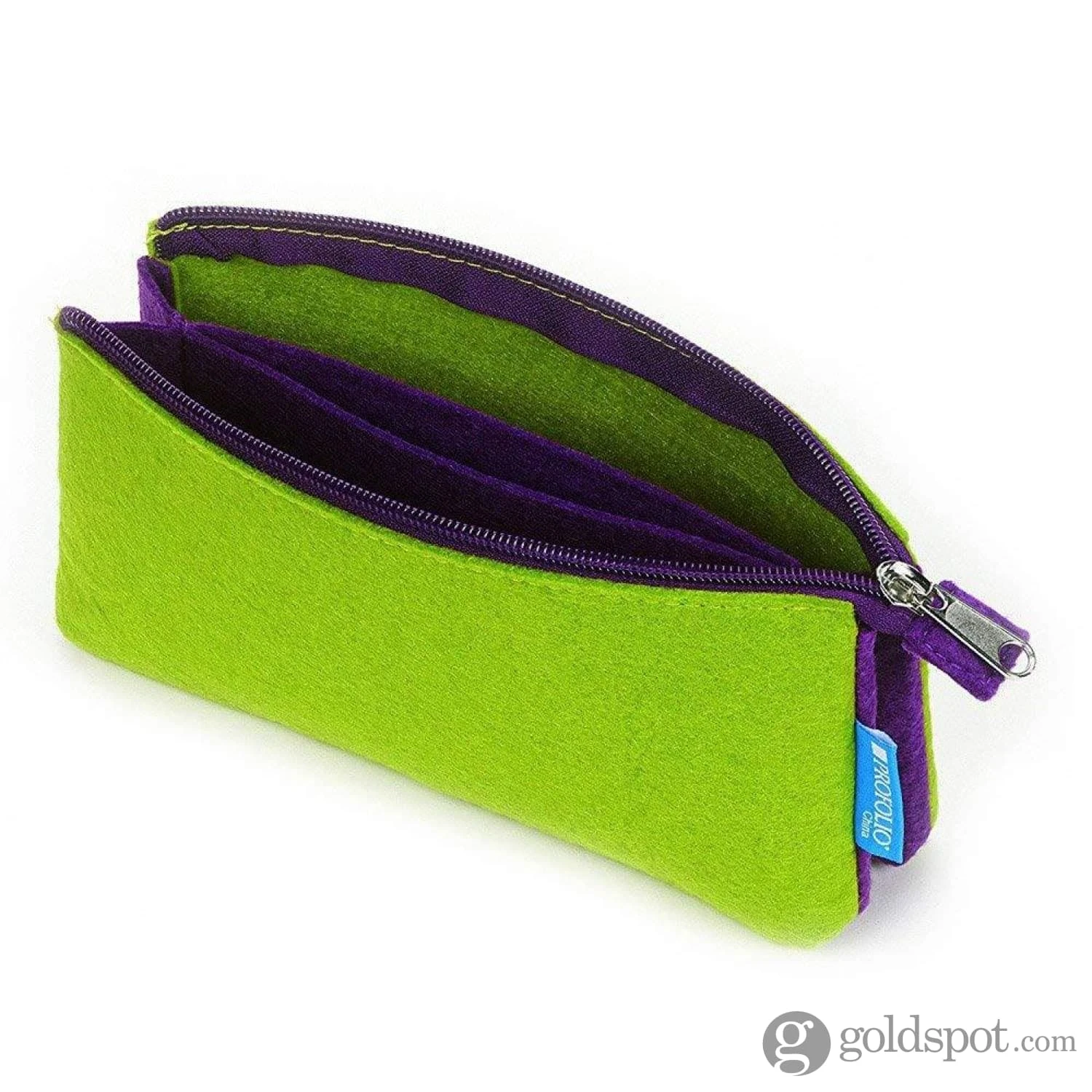 Itoya Profolio Small Midtown Pouch In Green And Purple 2 Itoya Profolio Small Midtown Pouch In Green And Purple - Image 2