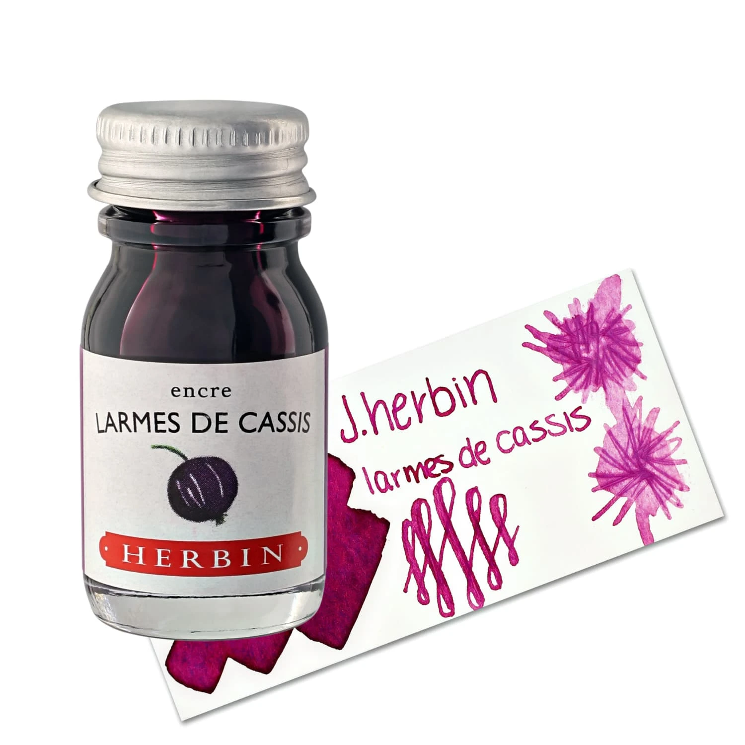 J. Herbin Larmés De Cassis (Tears Of Blackcurrant) Bottled Fountain Pen Ink And Cartidges 1 J. Herbin Larmés De Cassis (Tears Of Blackcurrant) Bottled Fountain Pen Ink And Cartidges