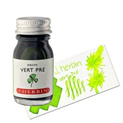 J. Herbin Vert Pre (Green Prarie) Bottled Fountain Pen Ink And Cartidges