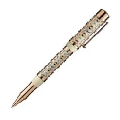 Laban Formula Rollerball Pen In Ivory With Rose Gold Two-Tone Overlay