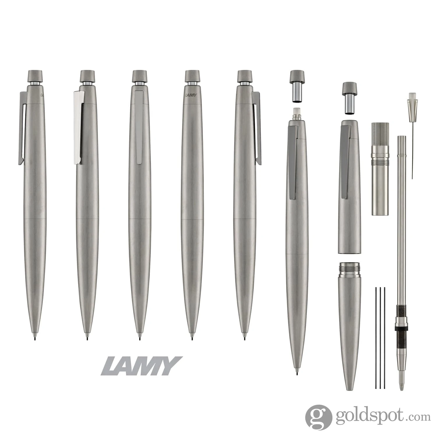 Lamy 2000 Mechanical Pencil In Brushed Stainless Steel - 0.7mm 7 Lamy 2000 Mechanical Pencil In Brushed Stainless Steel - 0.7mm - Image 7