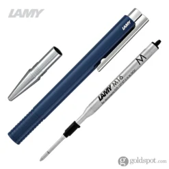 Lamy Logo M+ Ballpoint Pen In Indigo Gloss -Stationery Hub Cheap Store lamy logo m ballpoint pen in indigo gloss 455