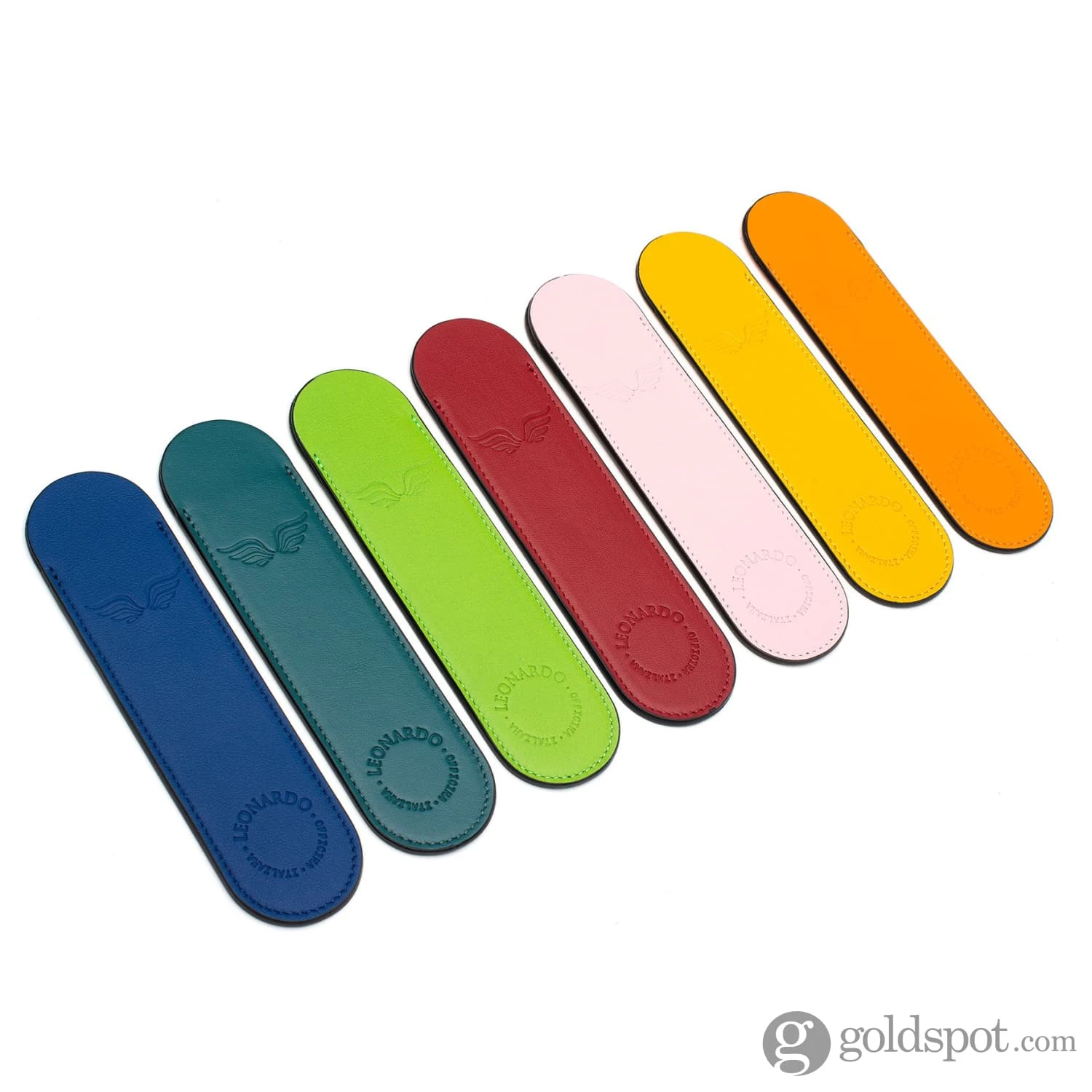 Leonardo Leather Single Pen Sleeve - Petrol Blue 4 Leonardo Leather Single Pen Sleeve - Petrol Blue - Image 4