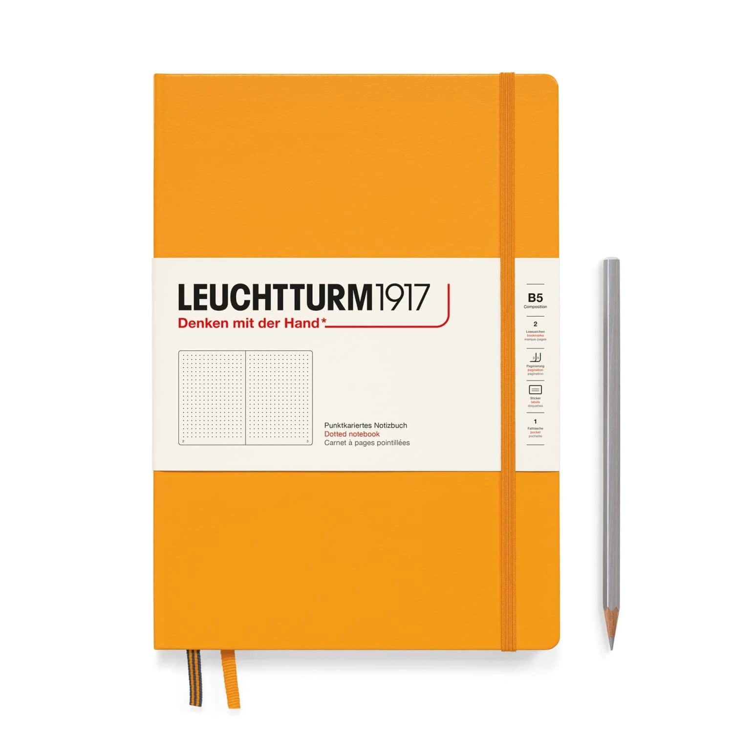 Leuchtturm 1917 Composition Hardcover Dot Grid Notebook In Rising Sun - B5 1 Leuchtturm 1917 Composition Hardcover Dot Grid Notebook In Rising Sun - B5