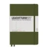 Leuchtturm 1917 Hardcover Dot Grid Notebook In Army Green - A5