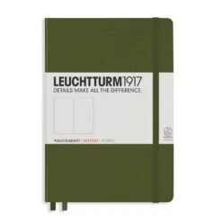 Leuchtturm 1917 Hardcover Dot Grid Notebook In Army Green - A5
