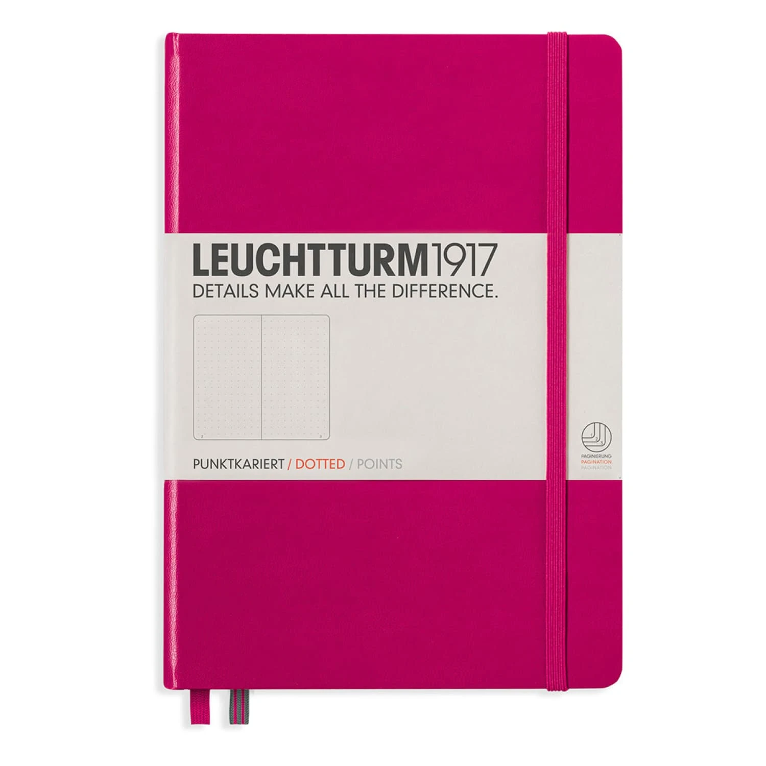 Leuchtturm 1917 Hardcover Dot Grid Notebook In Berry - A5 1 Leuchtturm 1917 Hardcover Dot Grid Notebook In Berry - A5