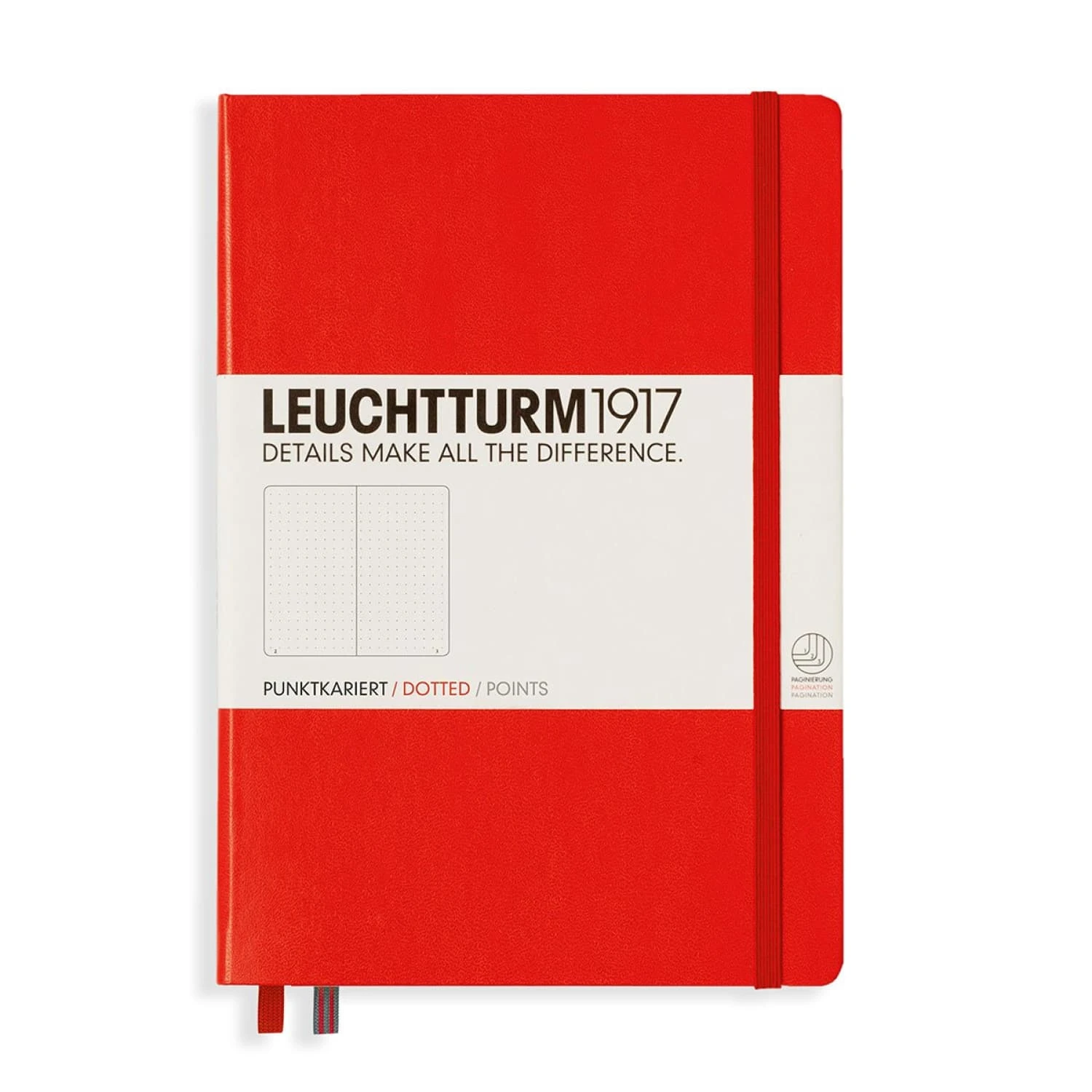 Leuchtturm 1917 Hardcover Dot Grid Notebook In Red - A5 1 Leuchtturm 1917 Hardcover Dot Grid Notebook In Red - A5