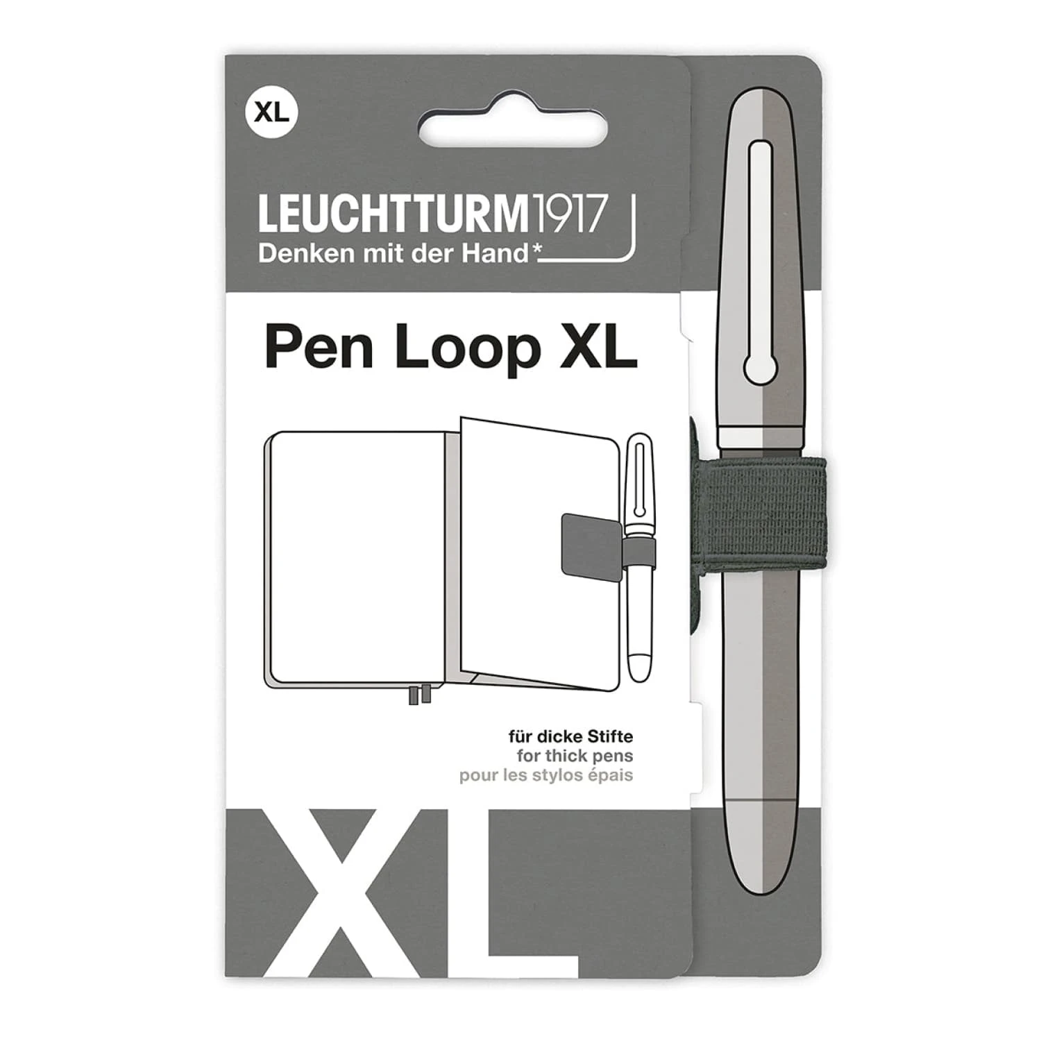 Leuchtturm 1917 Pen Loop XL In Anthracite 1 Leuchtturm 1917 Pen Loop XL In Anthracite