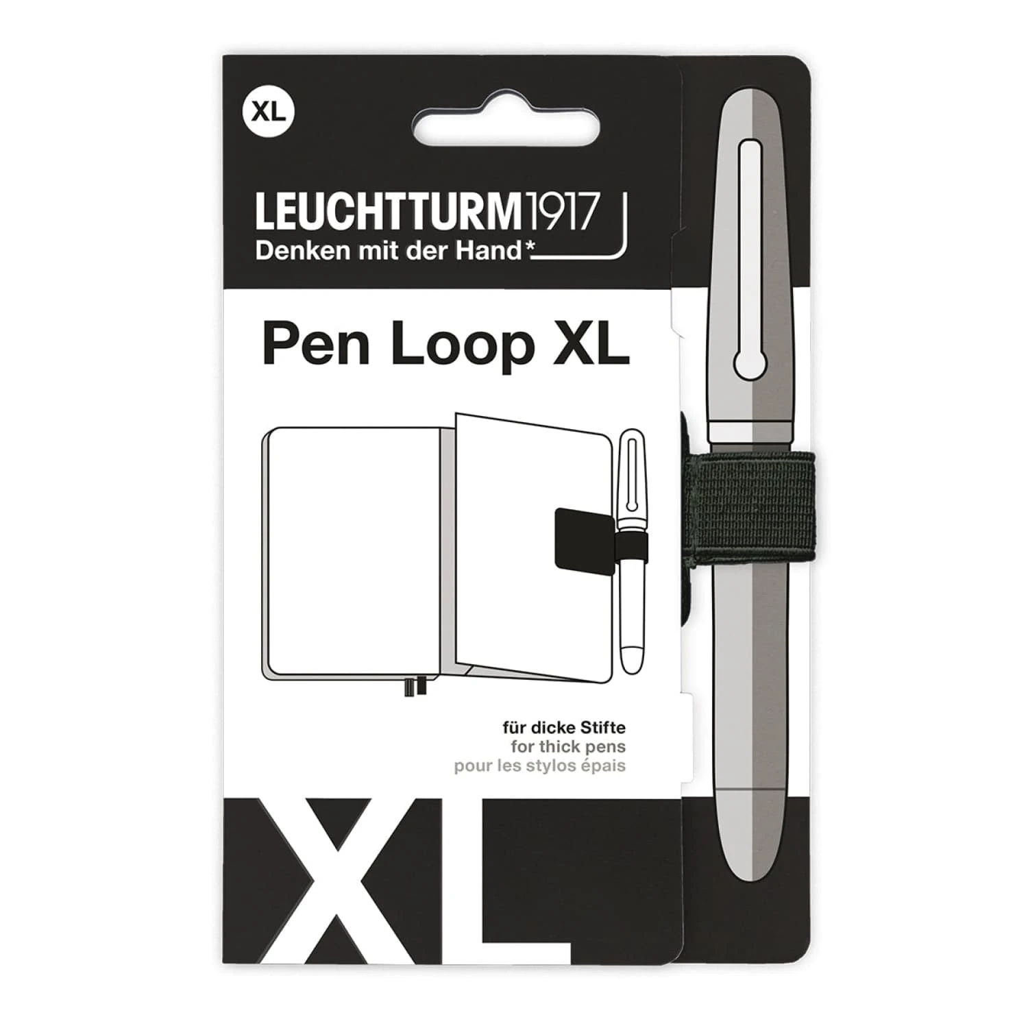 Leuchtturm 1917 Pen Loop XL In Black 1 Leuchtturm 1917 Pen Loop XL In Black