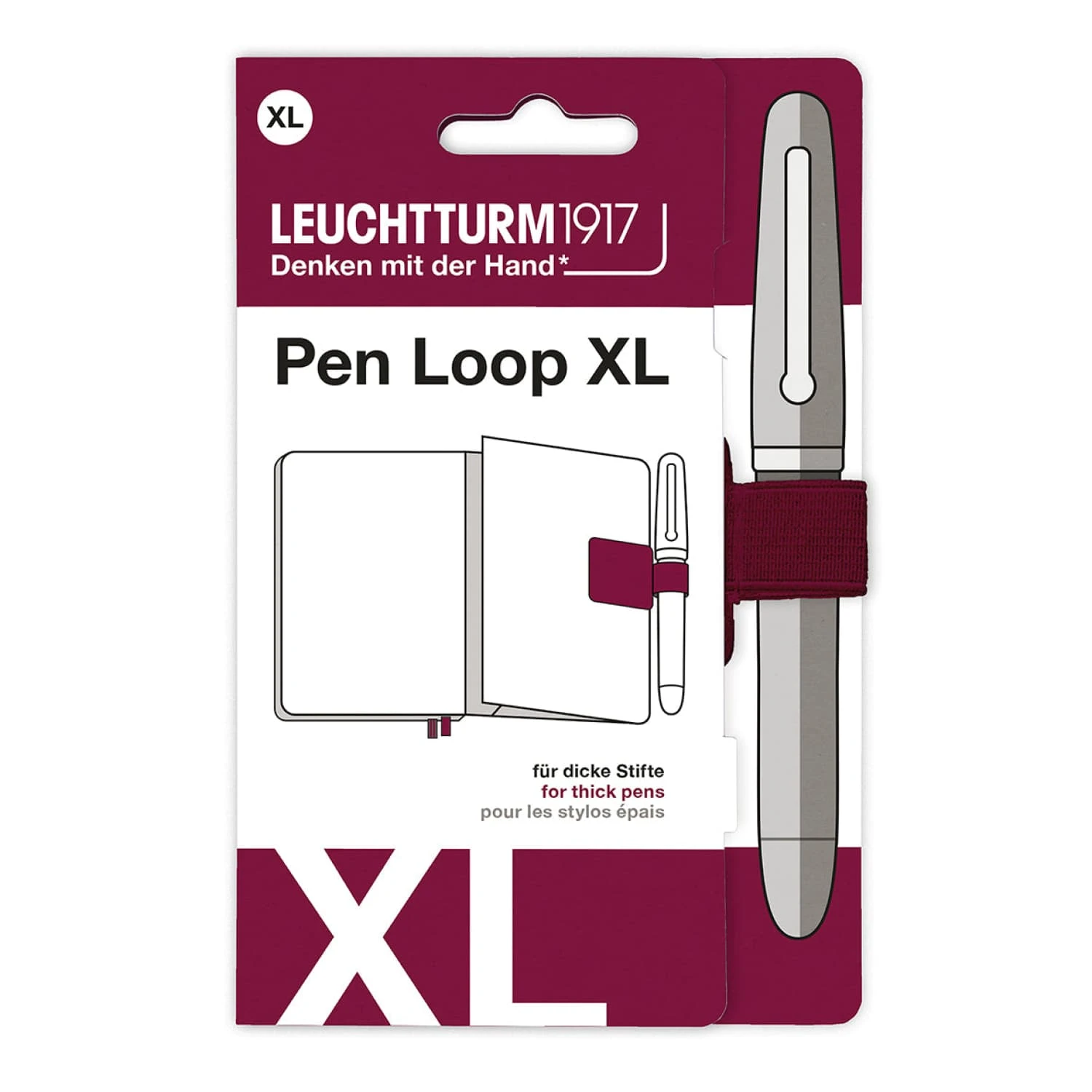 Leuchtturm 1917 Pen Loop XL In Port Red 1 Leuchtturm 1917 Pen Loop XL In Port Red