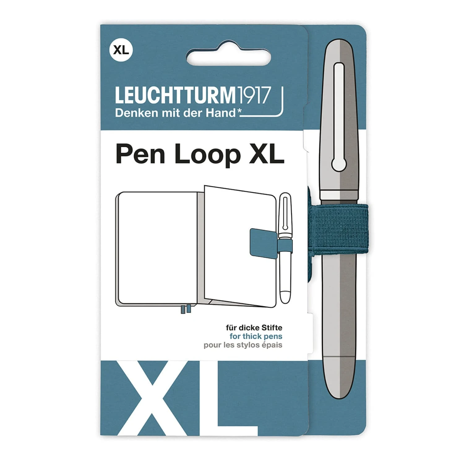 Leuchtturm 1917 Pen Loop XL In Stone Blue 1 Leuchtturm 1917 Pen Loop XL In Stone Blue