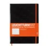 Leuchtturm 1917 Whitelines Link Hardcover Ruled Notebook In Black - A4