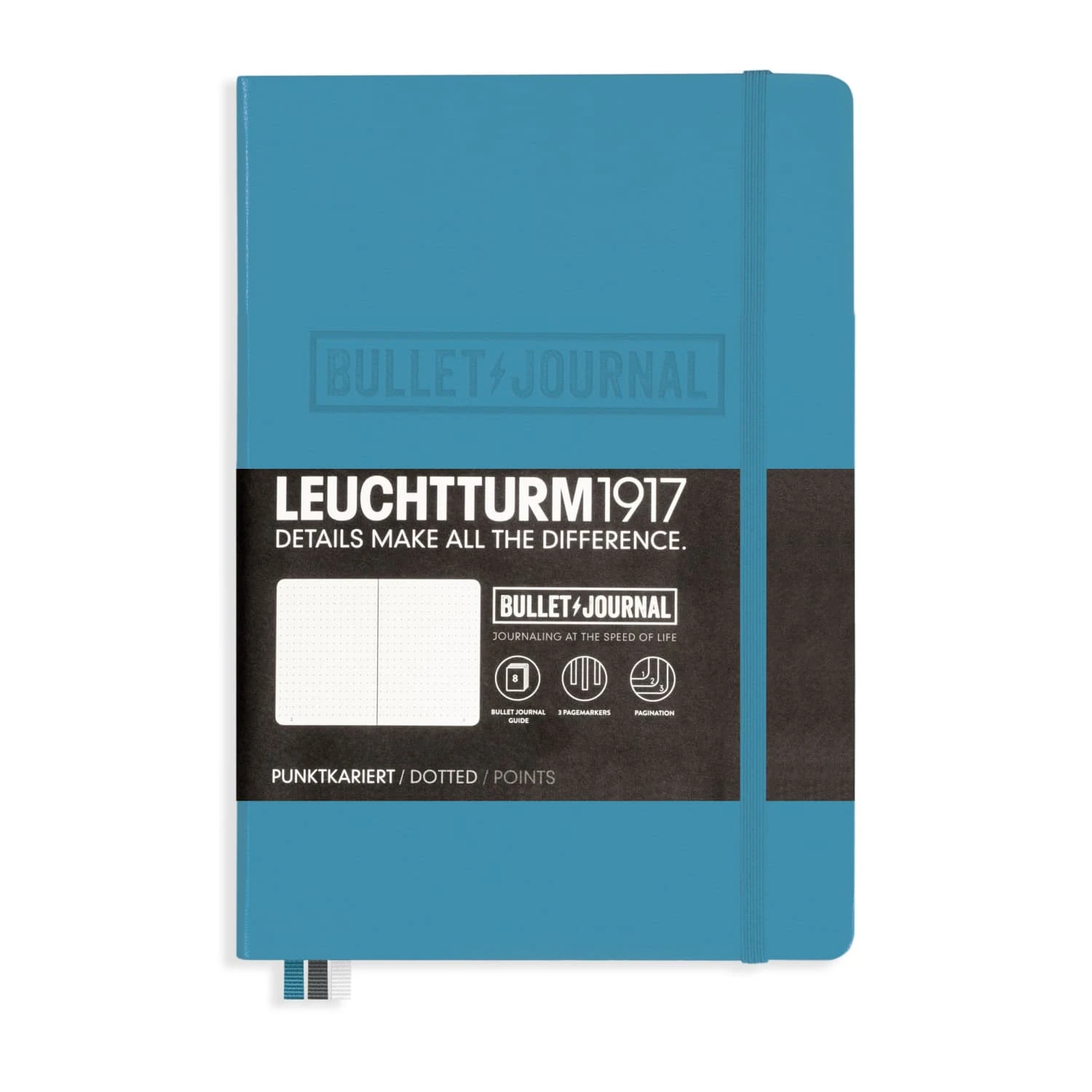 Leuchtturm1917 Hardcover Dot Grid Bullet Journal In Nordic Blue - A5 1 Leuchtturm1917 Hardcover Dot Grid Bullet Journal In Nordic Blue - A5