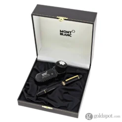 Montblanc Meisterstück 149 Fountain Pen & Ink Bottle Set - 18kt Gold Medium Nib -Stationery Hub Cheap Store montblanc meisterstueck 149 fountain pen ink bottle set 18kt gold medium nib 555