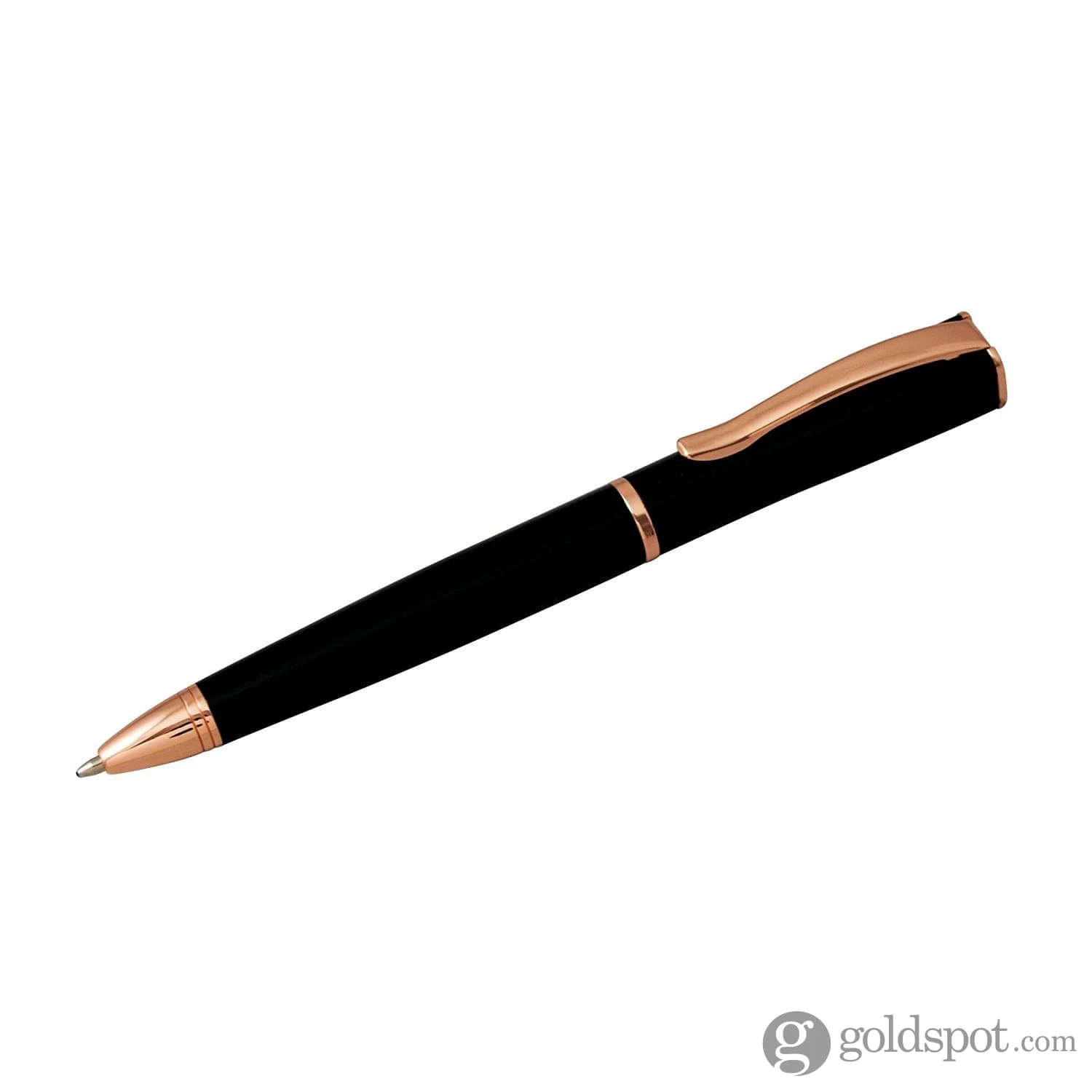 Monteverde Impressa Ballpoint Pen In Black With Rose Gold Trim 2 Monteverde Impressa Ballpoint Pen In Black With Rose Gold Trim - Image 2