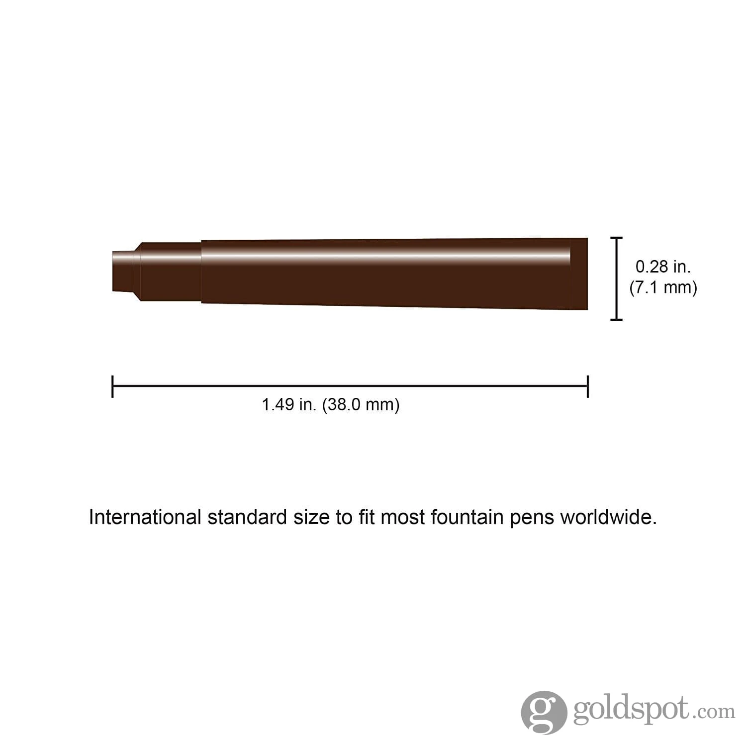 Monteverde Ink Cartridges International Size In Brown - Pack Of 6 3 Monteverde Ink Cartridges International Size In Brown - Pack Of 6 - Image 3