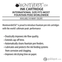 Monteverde Ink Cartridges International Size In Burgundy - Pack Of 6 -Stationery Hub Cheap Store monteverde ink cartridges international size in burgundy pack of 6 195