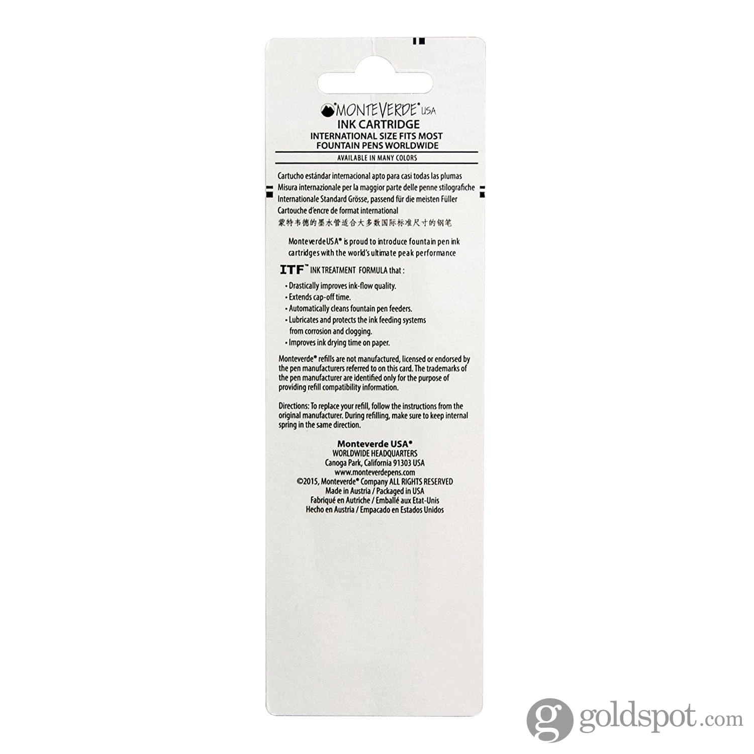 Monteverde Ink Cartridges International Size In Green - Pack Of 6 4 Monteverde Ink Cartridges International Size In Green - Pack Of 6 - Image 4