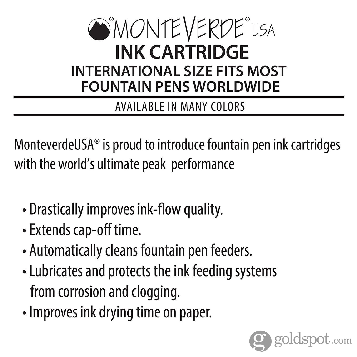 Monteverde Ink Cartridges International Size In Pink - Pack Of 6 6 Monteverde Ink Cartridges International Size In Pink - Pack Of 6 - Image 6