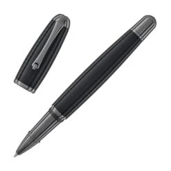 Monteverde Super Mega Rollerball Pen In Carbon Fiber With Gunmetal Trim