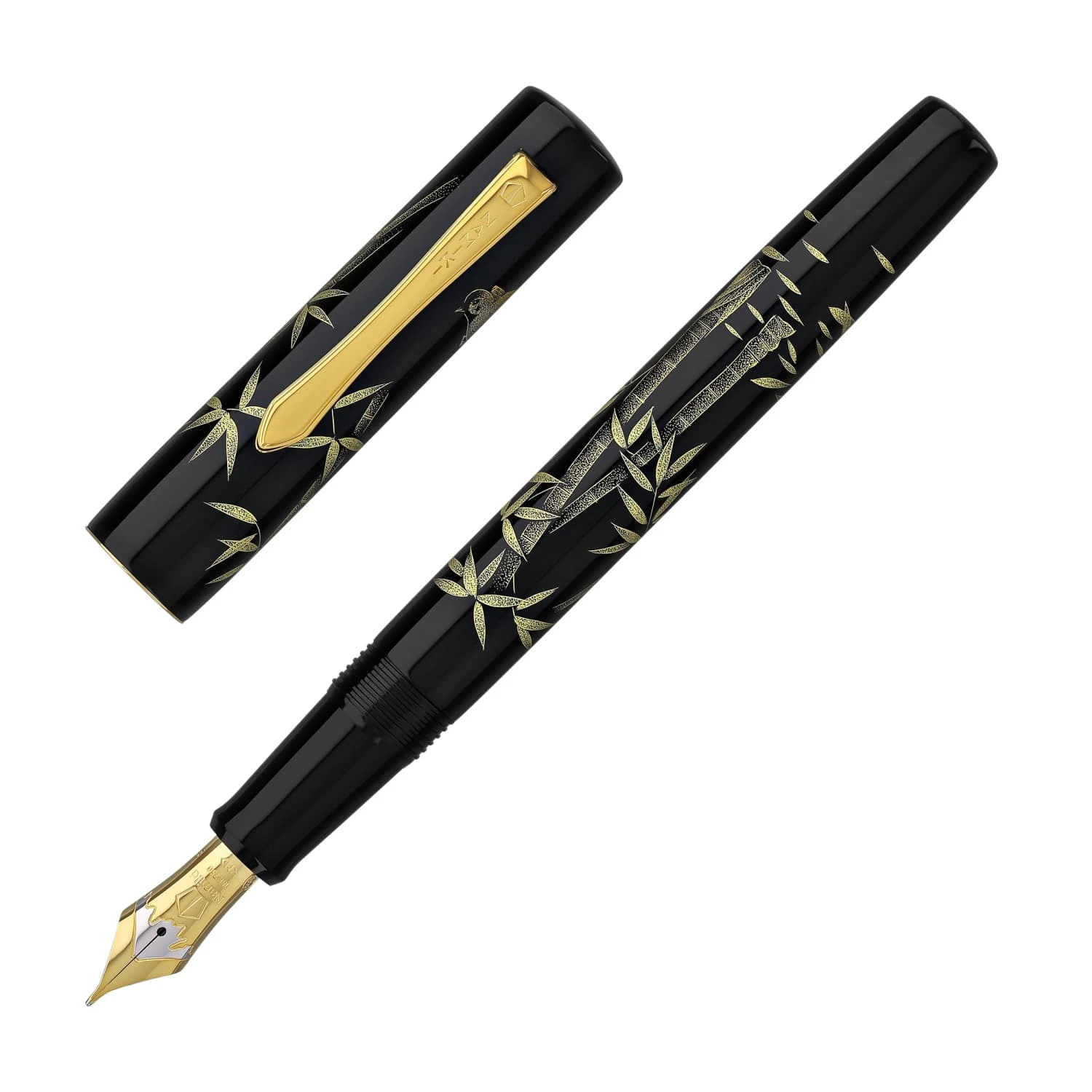 Namiki Chinkin Fountain Pen In Bamboo And Sparrow - 18K Gold 1 Namiki Chinkin Fountain Pen In Bamboo And Sparrow - 18K Gold