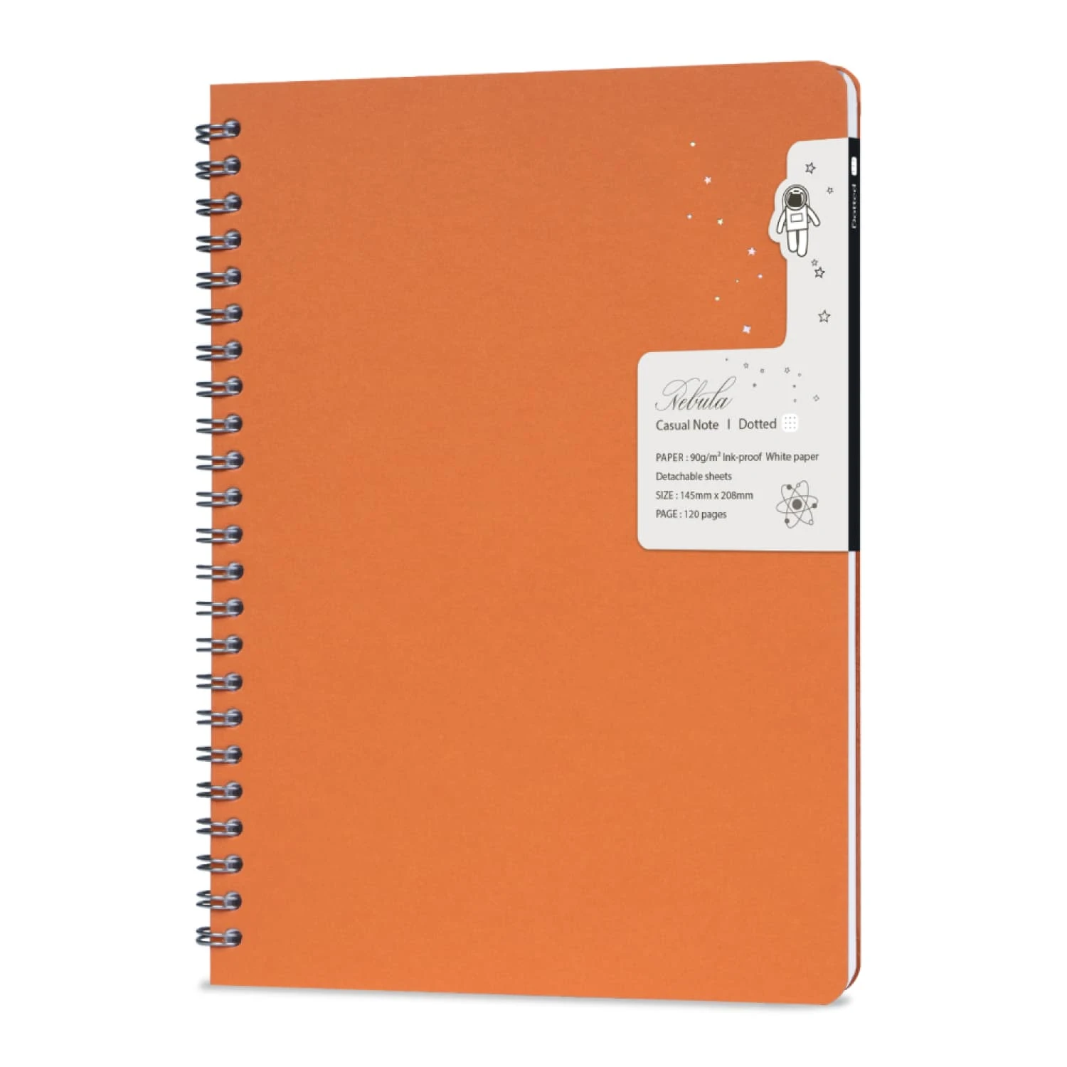 Nebula By Colorverse Casual A5 Notebook In Orange 1 Nebula By Colorverse Casual A5 Notebook In Orange