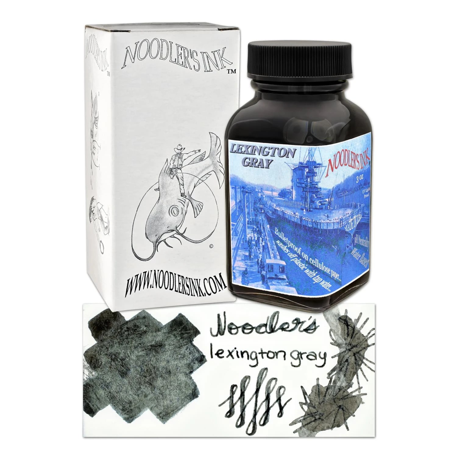 Noodler's Lexington Gray Fountain Pen Ink - 3oz Bottle 1 Noodler's Lexington Gray Fountain Pen Ink - 3oz Bottle