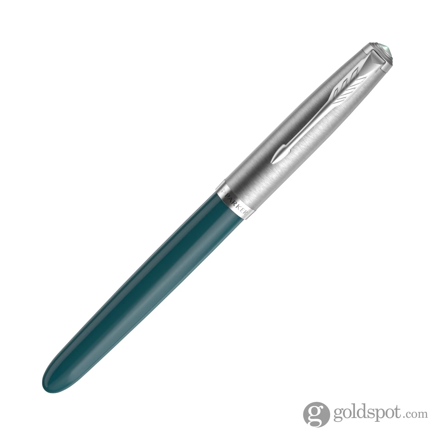 Parker 51 Fountain Pen In Teal Blue With Chrome Trim 2 Parker 51 Fountain Pen In Teal Blue With Chrome Trim - Image 2