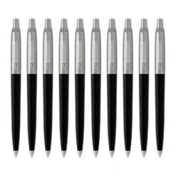 Parker Jotter Ballpoint Pen In Black Barrel - Pack Of 10