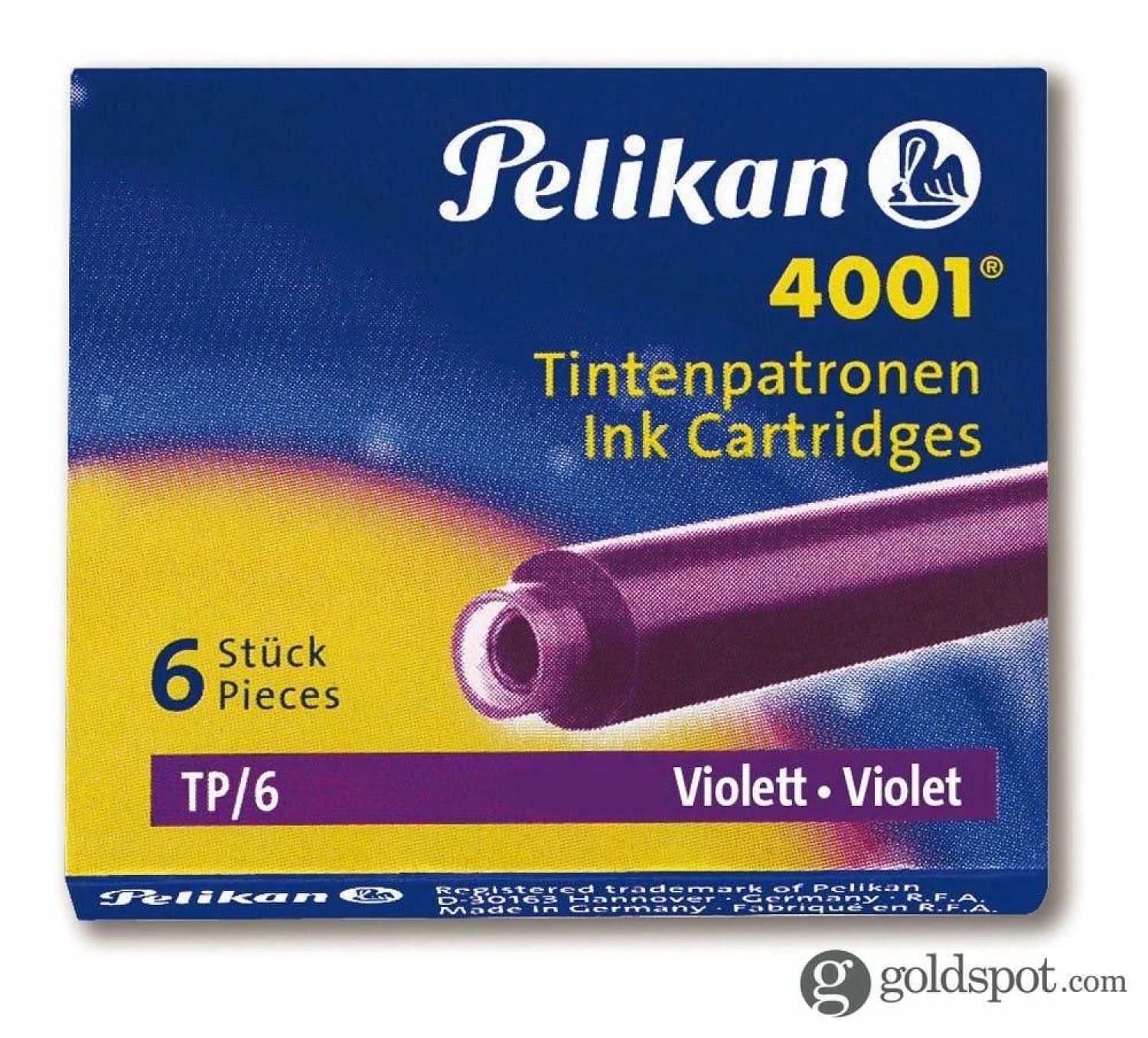 Pelikan Mini Ink Cartridge In Violet - Pack Of 6 1 Pelikan Mini Ink Cartridge In Violet - Pack Of 6