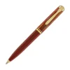 Pelikan Souveran K600 Ballpoint Pen In Tortoiseshell & Red With Gold Trim