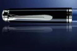 Pelikan Souveran R805 Rollerball Pen In Black & Blue With Silver Trim -Stationery Hub Cheap Store pelikan souveran r805 rollerball pen in black blue with silver trim 413