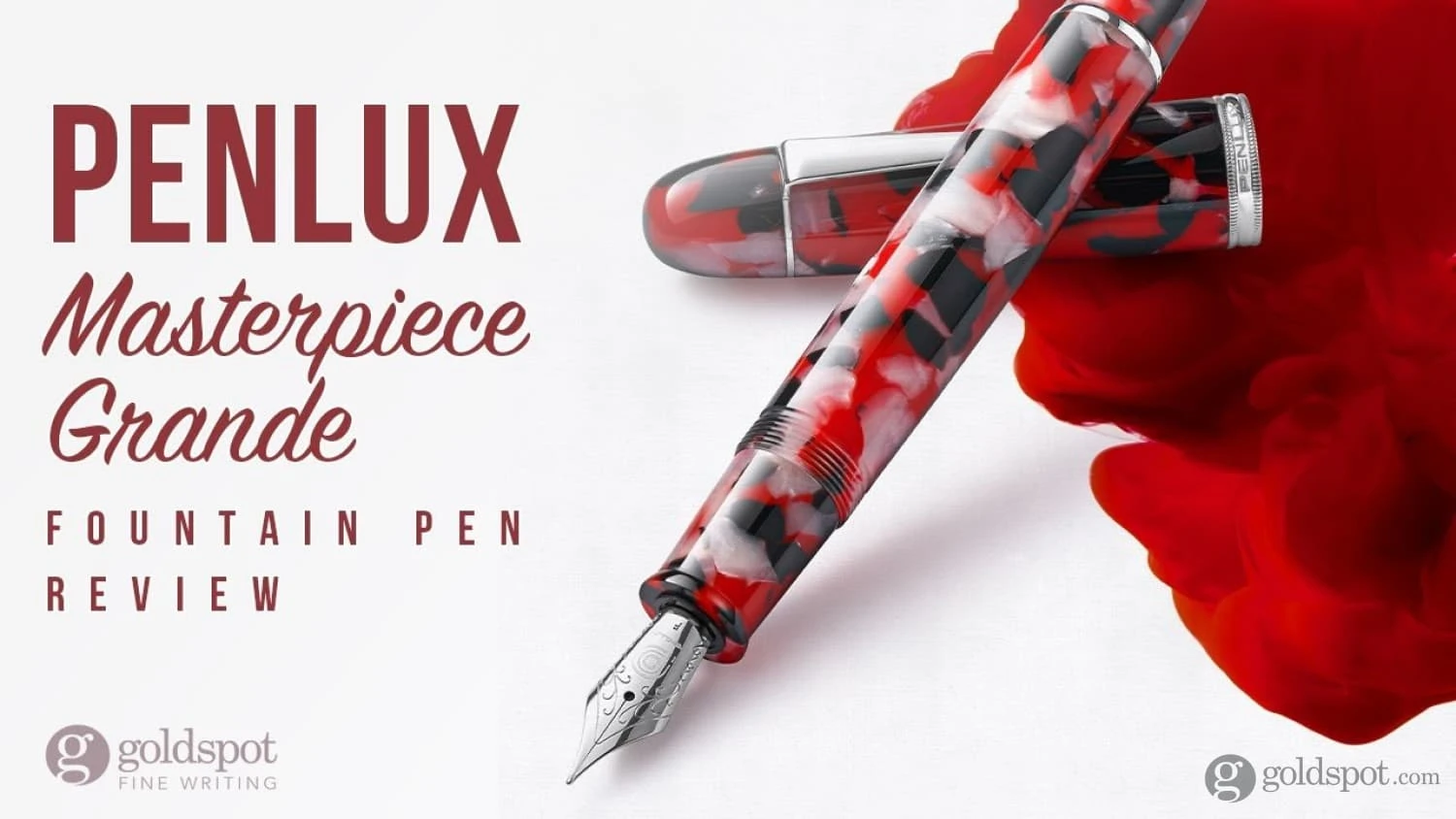 Penlux Masterpiece Grande Fountain Pen In Snowflake 10 Penlux Masterpiece Grande Fountain Pen In Snowflake - Image 10