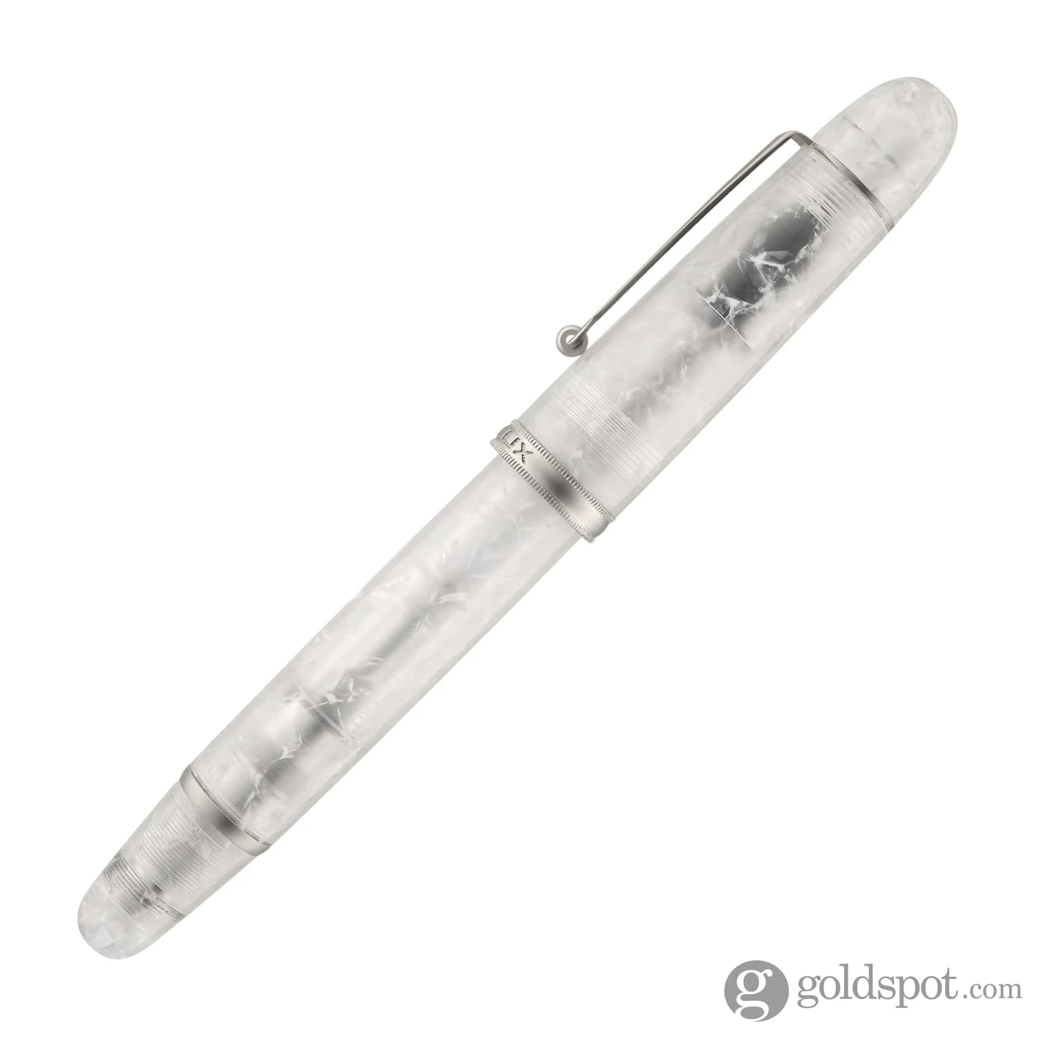 Penlux Masterpiece Grande Fountain Pen In Snowflake 5 Penlux Masterpiece Grande Fountain Pen In Snowflake - Image 5
