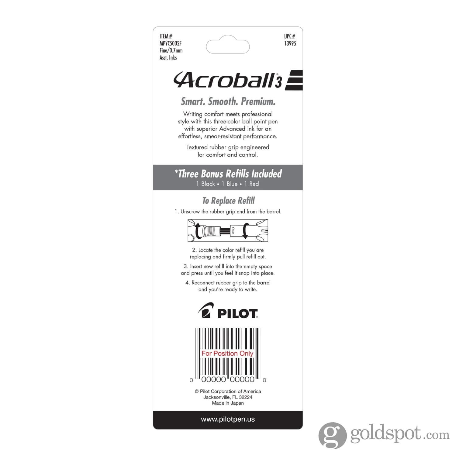 Pilot Acroball 3 Multifunction Ballpoint Pen In White 2 Pilot Acroball 3 Multifunction Ballpoint Pen In White - Image 2