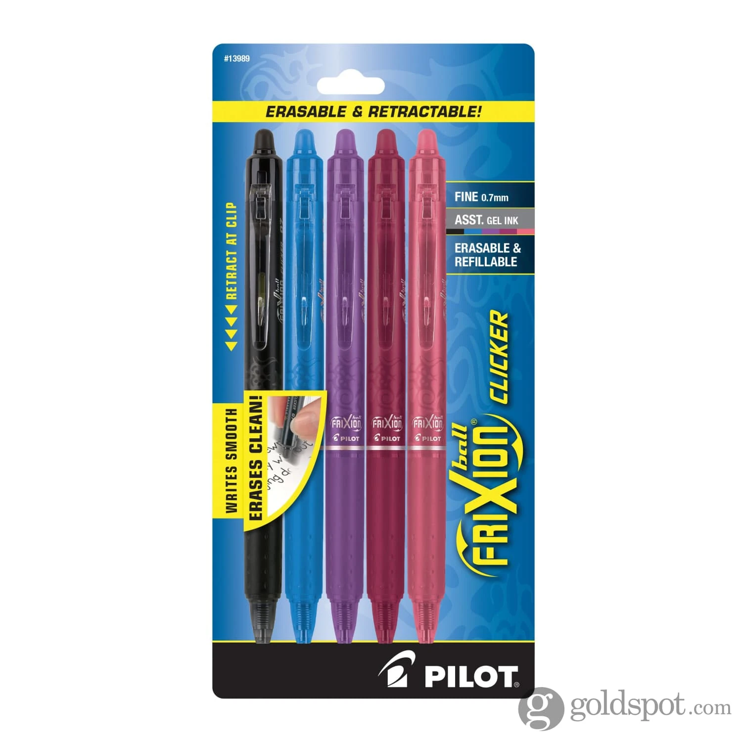 Pilot FriXion Clicker Erasable Gel Pens In Assorted Colors - Fine Point - Pack Of 5 2 Pilot FriXion Clicker Erasable Gel Pens In Assorted Colors - Fine Point - Pack Of 5 - Image 2
