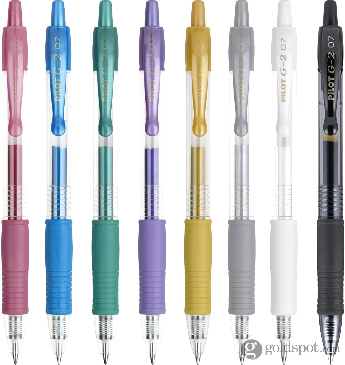 Pilot G2 Retractable Brilliant Metallic Gel Ink Pens In Assorted Colors - Fine Point - Pack Of 8 2 Pilot G2 Retractable Brilliant Metallic Gel Ink Pens In Assorted Colors - Fine Point - Pack Of 8 - Image 2