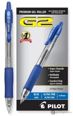 Pilot G2 Retractable Premium Gel Ink Pens In Blue - Pack Of 12 -Stationery Hub Cheap Store pilot g2 retractable premium gel ink pens in blue pack of 12 643