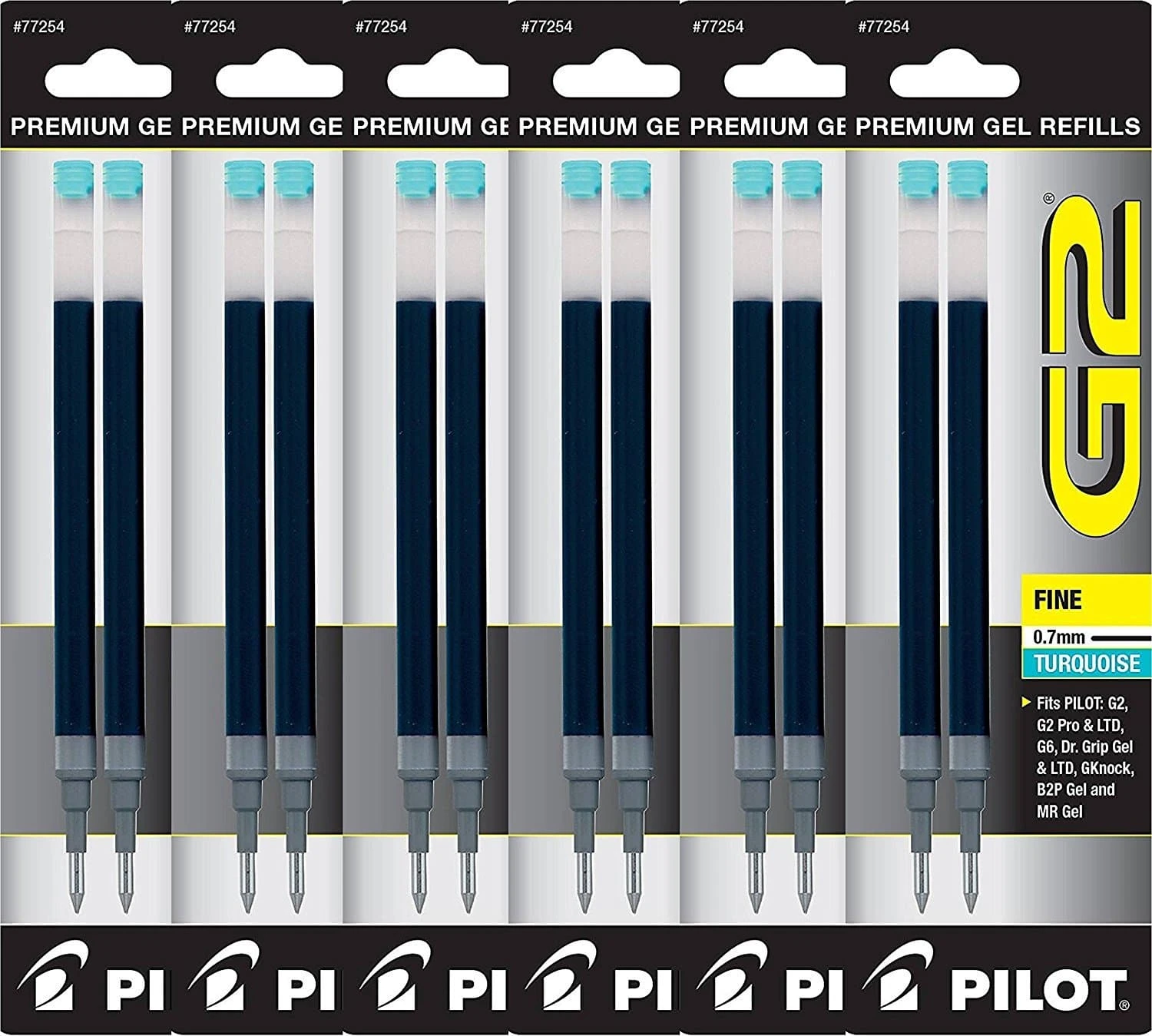 Pilot G2 Rollerball Gel Pen Refill In Turquoise - Fine Point - Pack Of 6 1 Pilot G2 Rollerball Gel Pen Refill In Turquoise - Fine Point - Pack Of 6