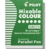 Pilot Parallel Ink Cartridges In Green - Pack Of 6