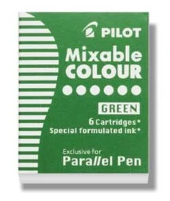 Pilot Parallel Ink Cartridges In Green - Pack Of 6