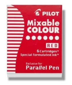 Pilot Parallel Ink Cartridges In Red - Pack Of 6