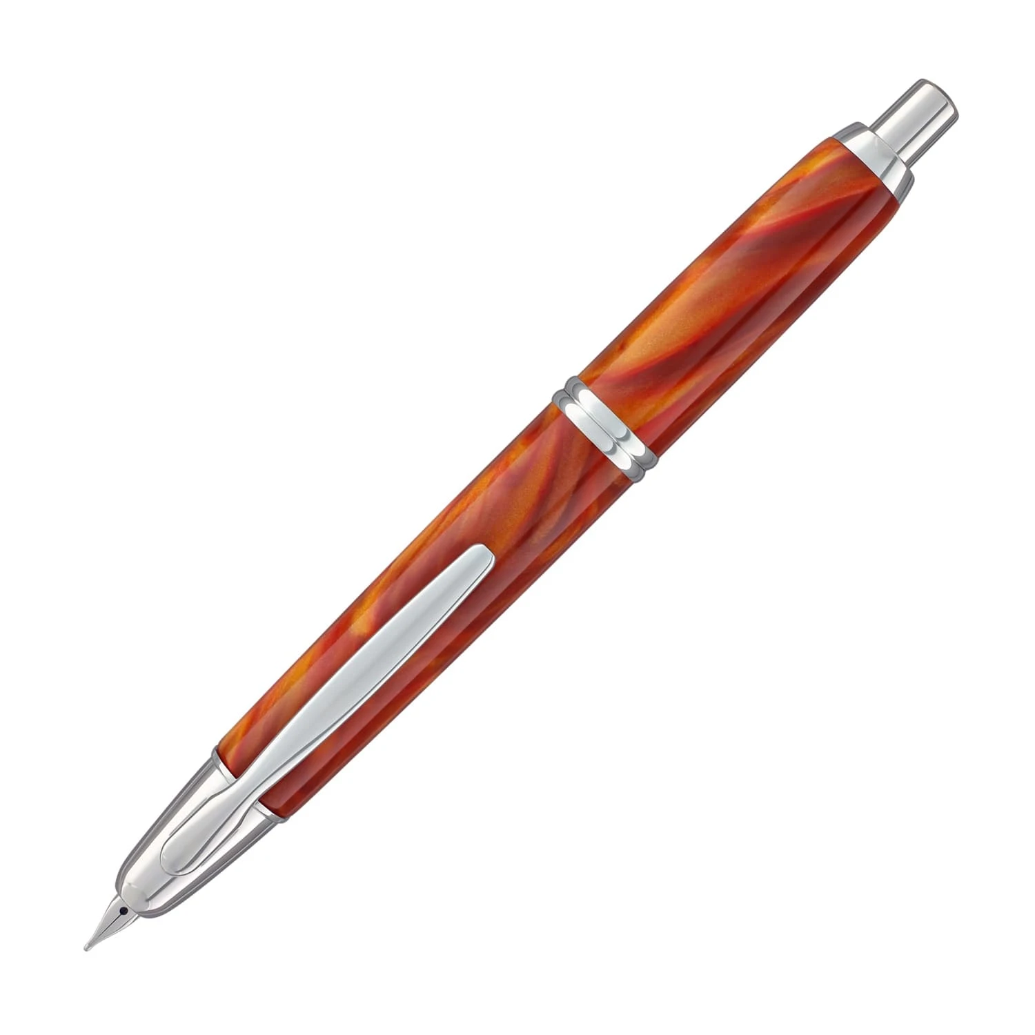 Pilot Vanishing Point SE Fountain Pen In Marble Orange 1 Pilot Vanishing Point SE Fountain Pen In Marble Orange