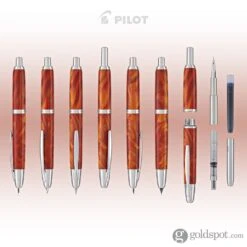 Pilot Vanishing Point SE Fountain Pen In Marble Orange 16 Pilot Vanishing Point SE Fountain Pen In Marble Orange -Stationery Hub Cheap Store pilot vanishing point se fountain pen in marble orange 704