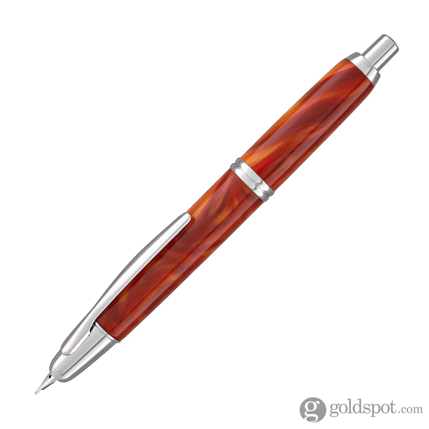 Pilot Vanishing Point SE Fountain Pen In Marble Orange 2 Pilot Vanishing Point SE Fountain Pen In Marble Orange - Image 2