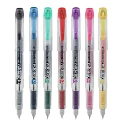 Platinum Preppy Fountain Pen Set In 7 Colors - .3mm Fine Point